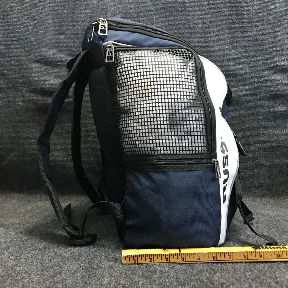 RUSSELL Athletic 116660WR-NVY Navy Blue & White Sports Backpack / Gym Swim Bag